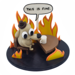 Figura Perrito Articulado 3D en pose de juego