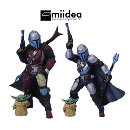 Figura Mandaloriano 3D Star Wars con armadura beskar