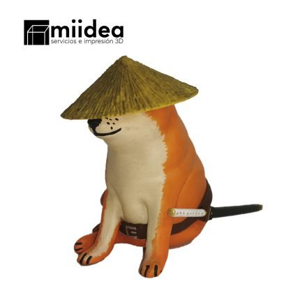 Figura Samurai Cheems 3D con katana y armadura