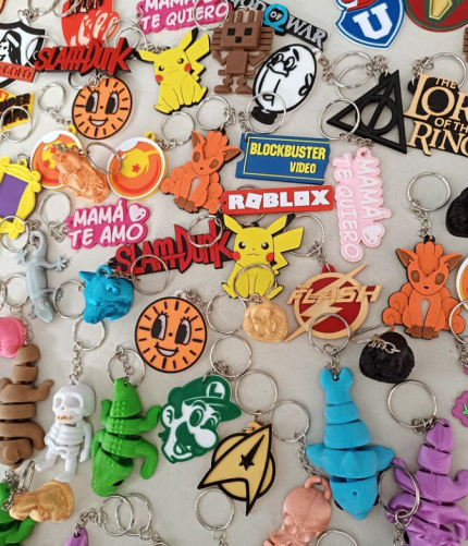 Llaveros 3D Personalizados Temáticos de distintas categorías