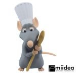 Detalles de la cara y el gorro de Remy en la figura Remy Ratatouille 3D