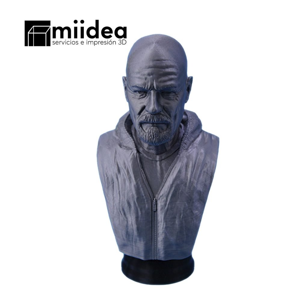 Busto Heisenberg 3D Breaking Bad con sombrero y lentes
