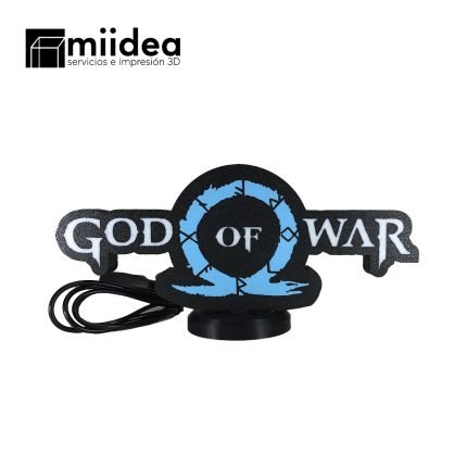 Letrero USB LED God of War con logo iluminado