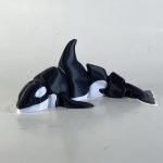 Orca articulada 3D de 17cm vista lateral