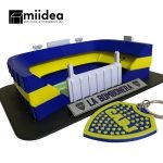 Maqueta Estadio Boca Juniors 3D "La Bombonera" vista panoramica