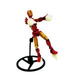 Figura articulada Dummy 13 Iron Man de 14cm impresa en 3D color rojo y dorado.