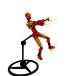 Figura articulada Dummy 13 Iron Man de 14cm impresa en 3D color rojo y dorado.