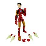 Figura articulada Dummy 13 Iron Man de 14cm impresa en 3D color rojo y dorado.