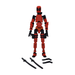 Figura articulada Dummy 13 versión Deadpool impresa en 3D.
