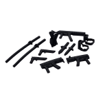 Pack de accesorios y armas tácticas para figuras Dummy 13 impresas en 3D.